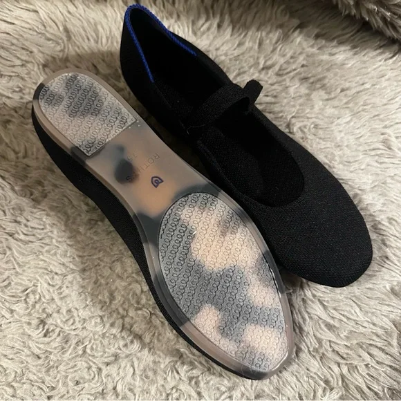 Rothy’s Women’s Black The Square Mary Jane Flat NWOT Size 7 - Picture 4 of 6
